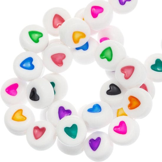 120 ~ 150 stuks kralen, gesorteerde acrylkralen, kleurrijke acrylkralen, armbandkralen voor het maken van sieraden, hart, vlinder, schattige ronde kralen voor doe-het-zelf armbanden, sieraden