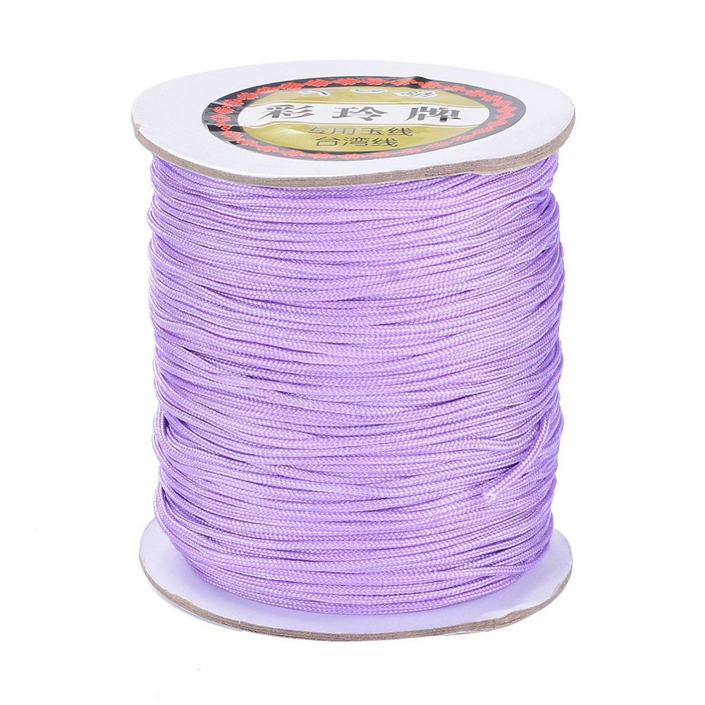 Cheriswelry 100 Yards 1mm Medium Violet Rood Gewaxt Katoen Draad Koorden Ronde Wax Draad Kralen String Voor DIY Macrame Ketting Armband Sieraden Maken Leer Naaien Craft
