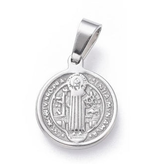 Bedel RVS virgin Saint Benedict zilver