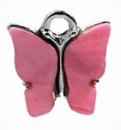 Bedel vlinder hot pink zilver