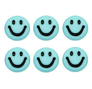 Acryl Smiley Kralen blauw