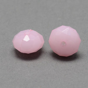 Acryl kralen facet Pink 8x6mm