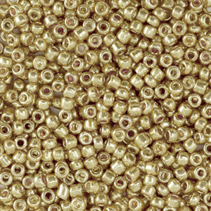 Rocailles Metallic shine gold champagne 2mm