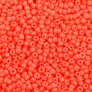 Rocailles Neon coral orange 2mm