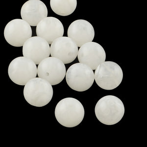 Acryl kralen gemstone look White 20mm