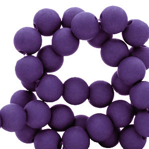 Acryl kralen mat Dark Purple 4mm