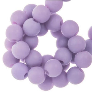 Acryl kralen mat Pastel purple 4mm