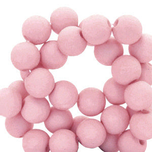 Acryl kralen mat Sorbet pink 8mm