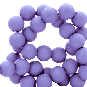 Acryl kralen mat Ultra violet purple 6mm