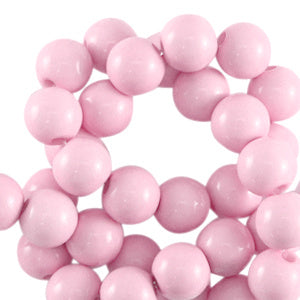 Acryl kralen shiny Sorbet pink 4mm