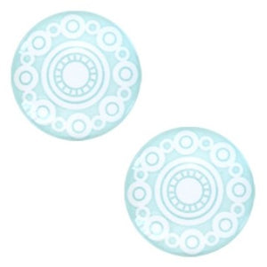 Cabochon light turquoise blue 12mm