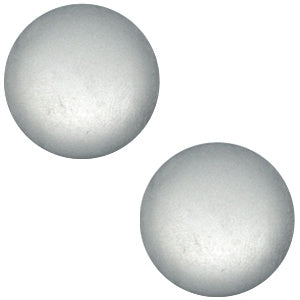 Cabochon polaris soft tone matt 20 mm Silver grey