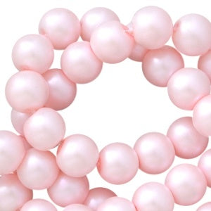 Glasparels roze pearl shine 6mm