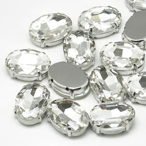 Glas rhinestone Multi-strand zilver Crystal