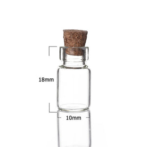 Glazen flesje klein 18mm