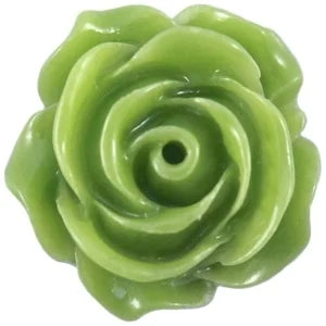 Kraal roos 22 mm Dark peridot green