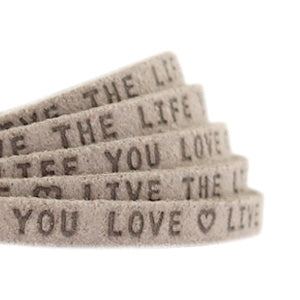 Leer "live the life you love" Vintage brown 5mm (DQ)