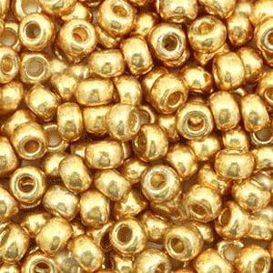 Miyuki rocailles 6/0 Duracoat galvanized gold
