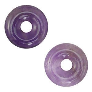 Natuursteen hangers amethist donut 20mm Purple