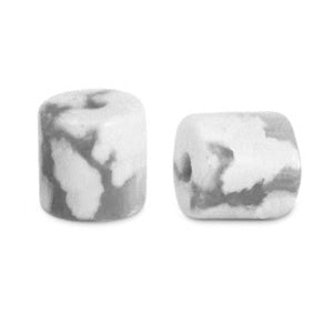 Natuursteen kralen magnesiet disc 4x4mm White marble