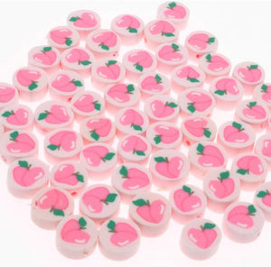 Polymeer kralen rond peach pink