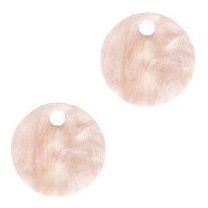 Resin hangers rond 12mm Delicacy rose