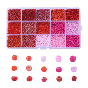 Rocailles Pink & Red 3mm box - Maak je eigen unieke sieraden!