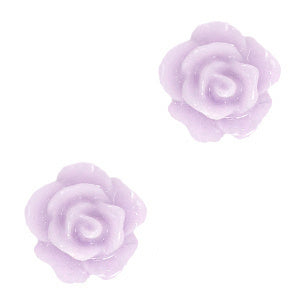 Roosjes kralen 10mm Pastel lilac