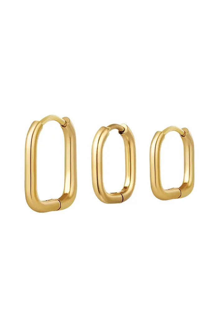 Koop Ovale zilveren creolen oorringen oorbellen roos goud verguld roze stenen van de designer Koop Ovale zilveren creolen oorringen oorbellen roos goud verguld roze stenen van de designer