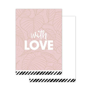 Sieraden kaartjes Arts & Crafts ''With Love'' Pink