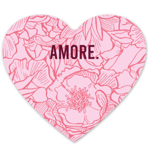 Sieraden kaartjes Hart "amore" Pink