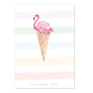 Sieraden kaartjes 'live laugh love' Multicolour pink