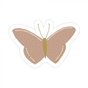Sticker Butterfly Gold Warm Pink