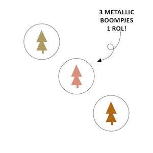 Sticker Kerstboom assorti 3-kleuren