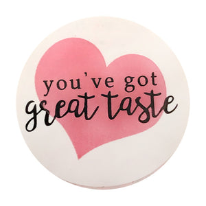 Sticker ''You've got great taste'' heart