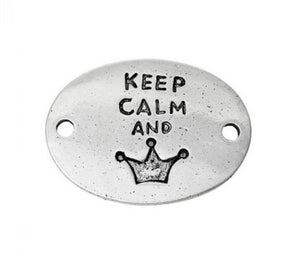 Tussenzetsel 'keep calm and' zilver