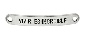 Tussenzetsel 'vivir es increible' zilver