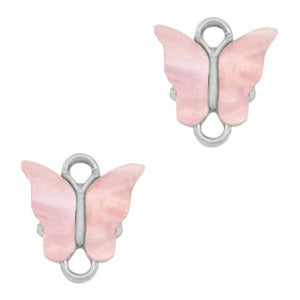 Tussenzetsel vlinder Silver-light pink