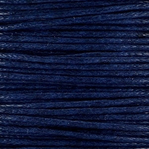 Waxkoord dark blue 1mm - Rol
