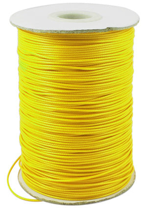 Waxkoord geel 1mm - Rol