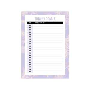 A5 Noteblock Totally Doable Palm Leaves lila