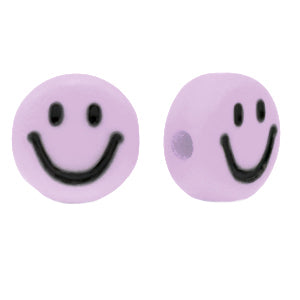 Acryl Smiley Kralen Lilac purple