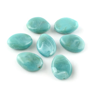 Acryl kraal gemstone look drop turquoise