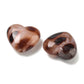Acryl kraal hart 18mm luipaard bruin