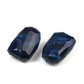 Acryl kraal langwerpig facet 21mm donkerblauw