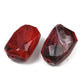 Acryl kraal langwerpig facet 21mm rood