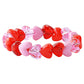 Acryl kraal pony beads heart roze rood mix 12mm