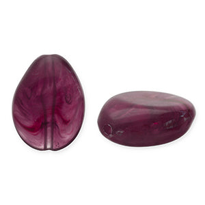 Acryl kralen druppel Aubergine red