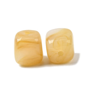 Acryl kralen gemstone look cube marble Tangerine