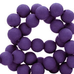 Acryl kralen mat Dark purple 6mm